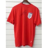 Sir Geoff Hurst signed England short sleeved football shirt with 'Hurst 10' to the back together