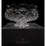 Waterford Crystal cut glass pedestal bowl, 19cm diameter, in original box