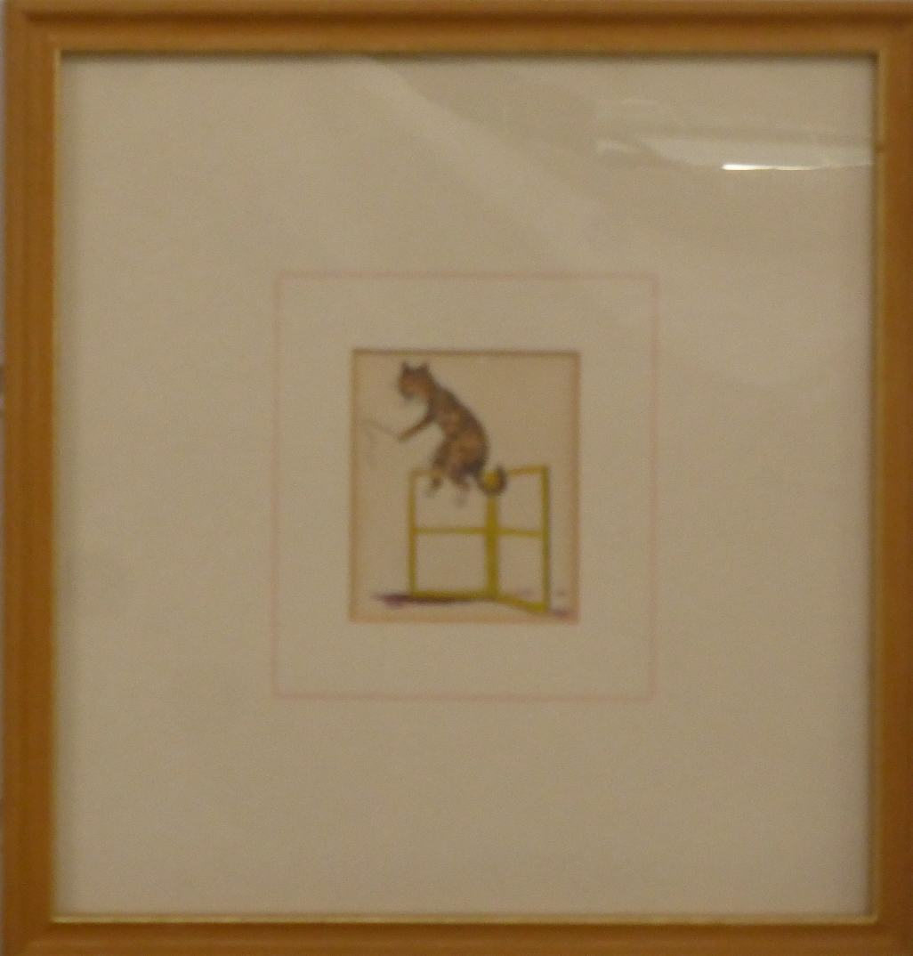Five Louis Wain prints of cats, largest 20 x 15cm - Image 12 of 13