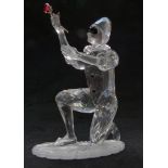 Swarovski Crystal Masquerade Harlequin cut glass figure 2001 Collector's Society edition, in