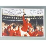 1966 England World Cup photograph signed by Nobby Stiles, Gordon Banks, Jack Charlton, Norman