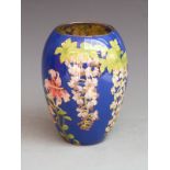 Japanese cloisonné vase in box, H18cm