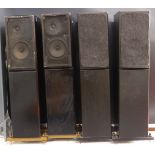 Four Rega EL8 speakers, each 74cm tall