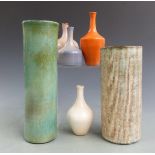 Studio pottery vases, most signed and dated 1965-66, tallest 25cm