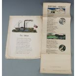 T. Sturge Moore A Rhyme Sheet with Poems and Coloured Decorations printed by Harold Monro and The