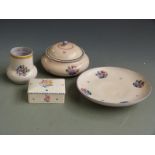 Poole and Carter Stabler Adams pottery including lidded muffin dish, vase, pedestal dish etc,