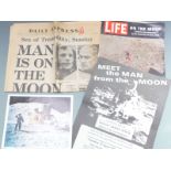 Jim Irwin (moon landing astronaut) signed photograph, Meet the Man from the Moon poster, Daily