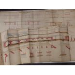 Three Victorian Shortlands and Nunhead Railway civil engineering or architect's drawings of the