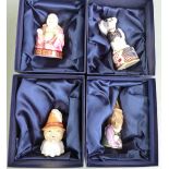 Four boxed Royal Worcester candle snuffers comprising Smiling Buddha, Bottom, Nelson Teddy and a