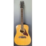 Kimbara FCN England acoustic twelve string guitar, model 7/V, serial number 80706