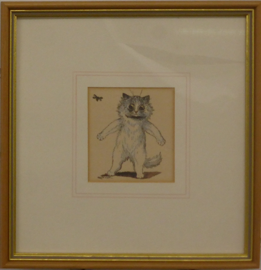 Five Louis Wain prints of cats, largest 20 x 15cm - Image 9 of 13