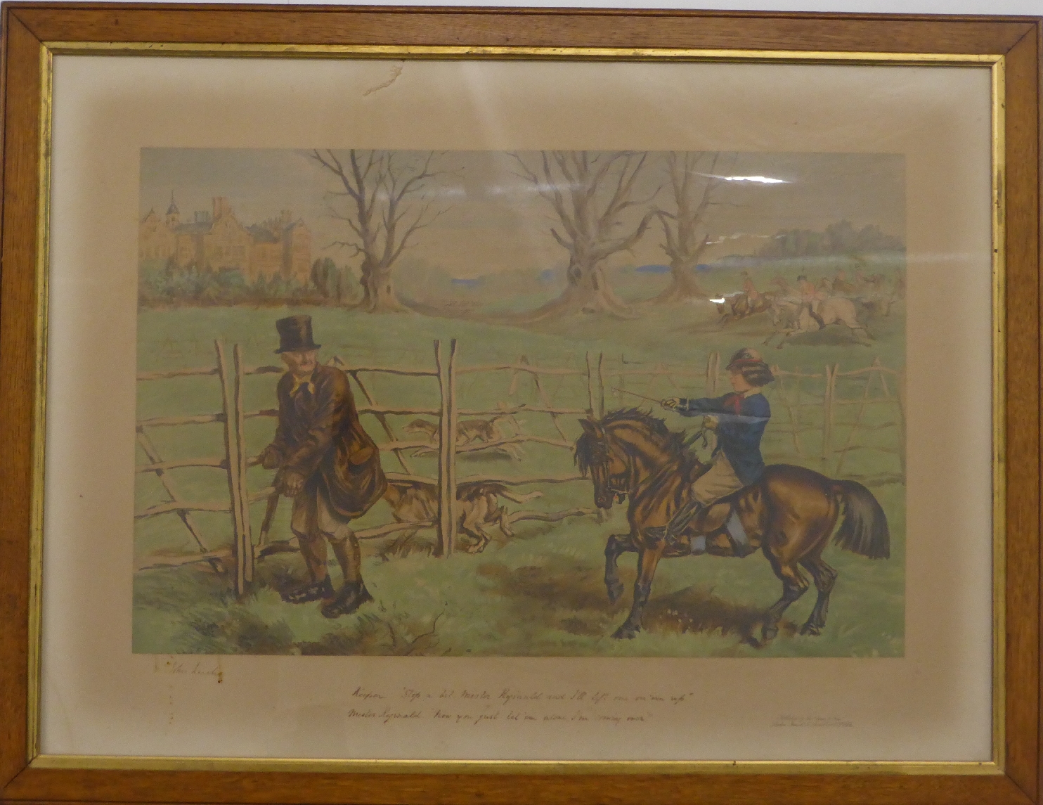 Four 19thC John Leach hunting/horse riding prints, each approximately 47 x 64cm - Image 12 of 15