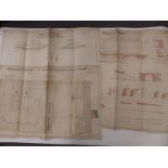 Five Victorian Shortlands and Nunhead Railway civil engineering or architect's drawings including