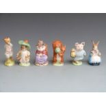 Five Royal Albert Beatrix Potter figures, with boxes