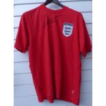 Sir Geoff Hurst signed England short sleeved football shirt with 'Hurst 10' to the back together