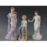 Royal Worcester figurine A New Dawn, Wendy Ann White figurine (ex Worcester painter) and a Spode