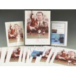 Six Stephen Doig Hero of 66 prints signed by Geoff Hurst together with 20 other copies of the print,