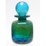 Mdina glass bottle vase signed to base, 19cm tall.