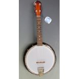 Musima ukulele banjo in soft carry case with pitch pipes
