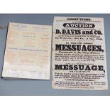 Victorian property auction poster for four houses at Ruscombe and a property at Randwick, the