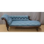 Victorian upholstered chaise longue