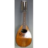Carlo Ricordo early twentieth century Neopolitan twelve string mandolin, number 1000 to label,