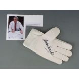 Gordon Banks signed Umbro goalkeeper's glove with a photo of Banks signing it