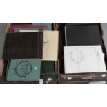Two boxes of stamp albums, including Hungary collection, G.B., covers etc