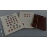 Collections of Ceylon, Mauritius and Malay States stamps on loose album sheets and in a stockbook