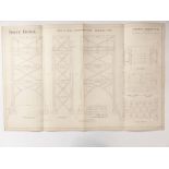 Tower Bridge, London, Victorian architect's or civil engineering drawing depicting the structure