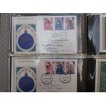 A large quantity of GB first day covers in seven albums