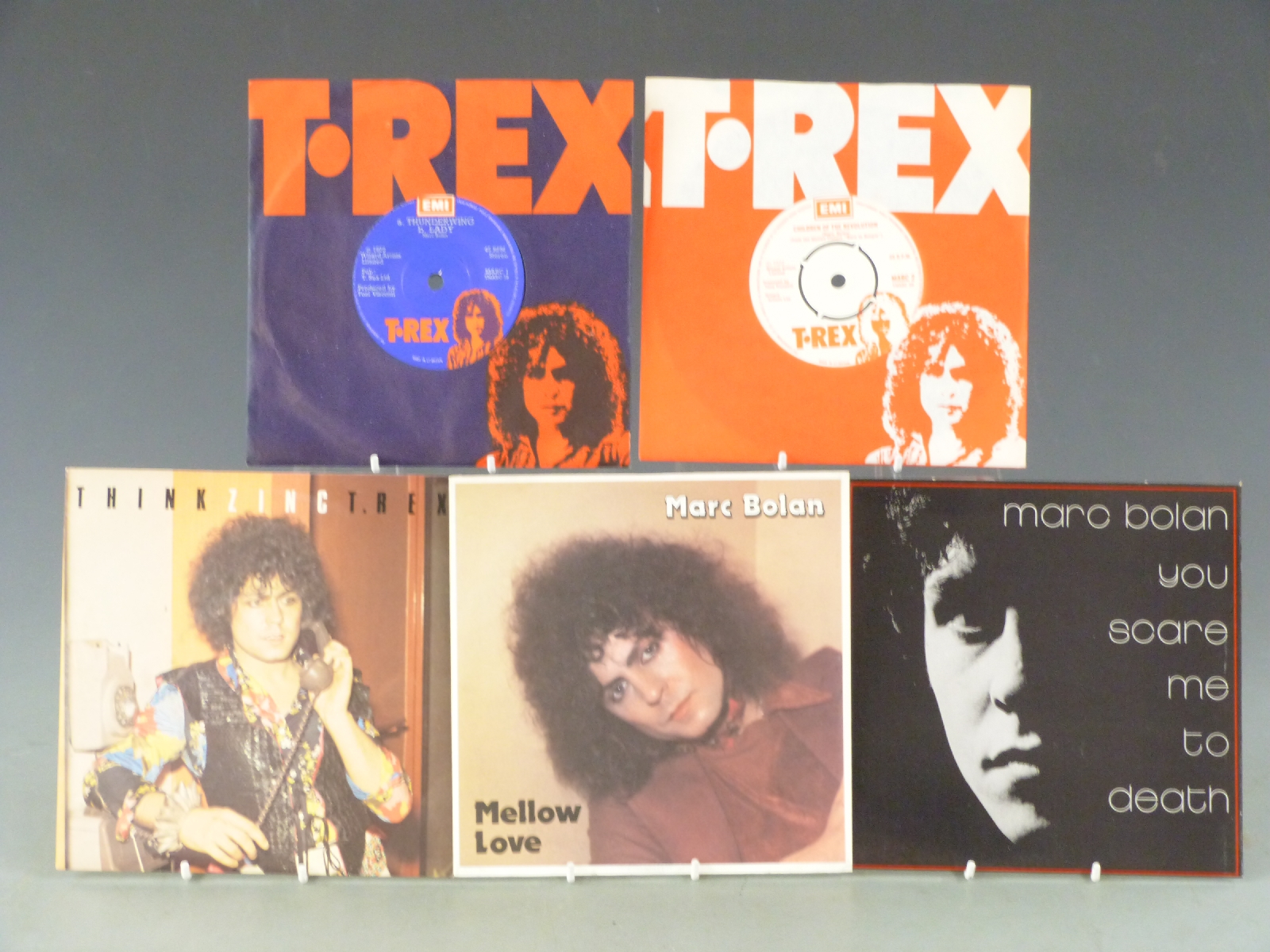 T Rex / Mark Bolan - 23 singles, most in company / picture sleeves