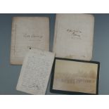 Three hand written late 19th or early 20thC cycling interest booklets including "A few notes on