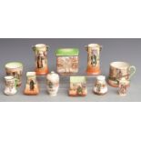 Collection of Royal Dickens Series Ware ceramics, including a rare miniature coffee/tea pot 6cm,