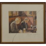 Set of four John Woodfull signed limited edition (376/750) Irish pub scene prints, each 15 x 20cm