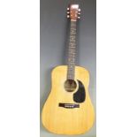 Stagg acoustic guitar model SW203 SD-N, serial no. 01009, with soft carry case