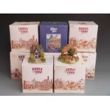 Eight Lilliput Lane cottages, in boxes