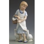 Royal Copenhagen figure girl with ducks, H25cm