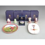 Four boxed Royal Worcester candle snuffers including three limited edition, comprising Heraldic