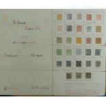 Kashmir - an unusual and interesting lot comprising 63 stamps prepared for sale by a stamp dealer in