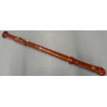 B and H (Boosey and Hawkes) wooden bodied bass recorder