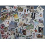 A quantity of postcards including local interest, Painswick, Gloucester, Switzerland, humorous,
