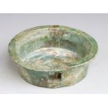 Chinese Han dynasty glazed pottery bowl, possibly a water feature
