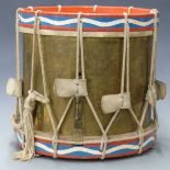 Premier 1941 brass shelled, rope tensioned, gut snared military side drum with Air ministry mark