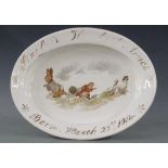 [Beatrix Potter] children’s dish with colour images of Peter Rabbit, Benjamin Bunny and Puddle Ducks