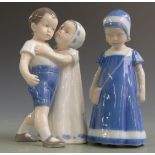 Two Royal Copenhagen child figures, H18cm