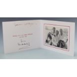 HRH Prince Charles photographic Christmas card depicting Charles, William and Harry, signed by