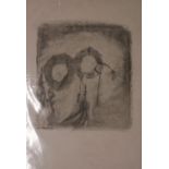Thirteen charcoal and similar drawings and sketches including male nudes, artist at their easel,
