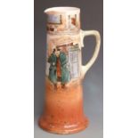Royal Doulton Dickens Series ware unusually tall jug or pitcher, H39cm