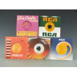Elvis Presley - over 100 singles mostly RCA orange labels in company sleeves including foreign